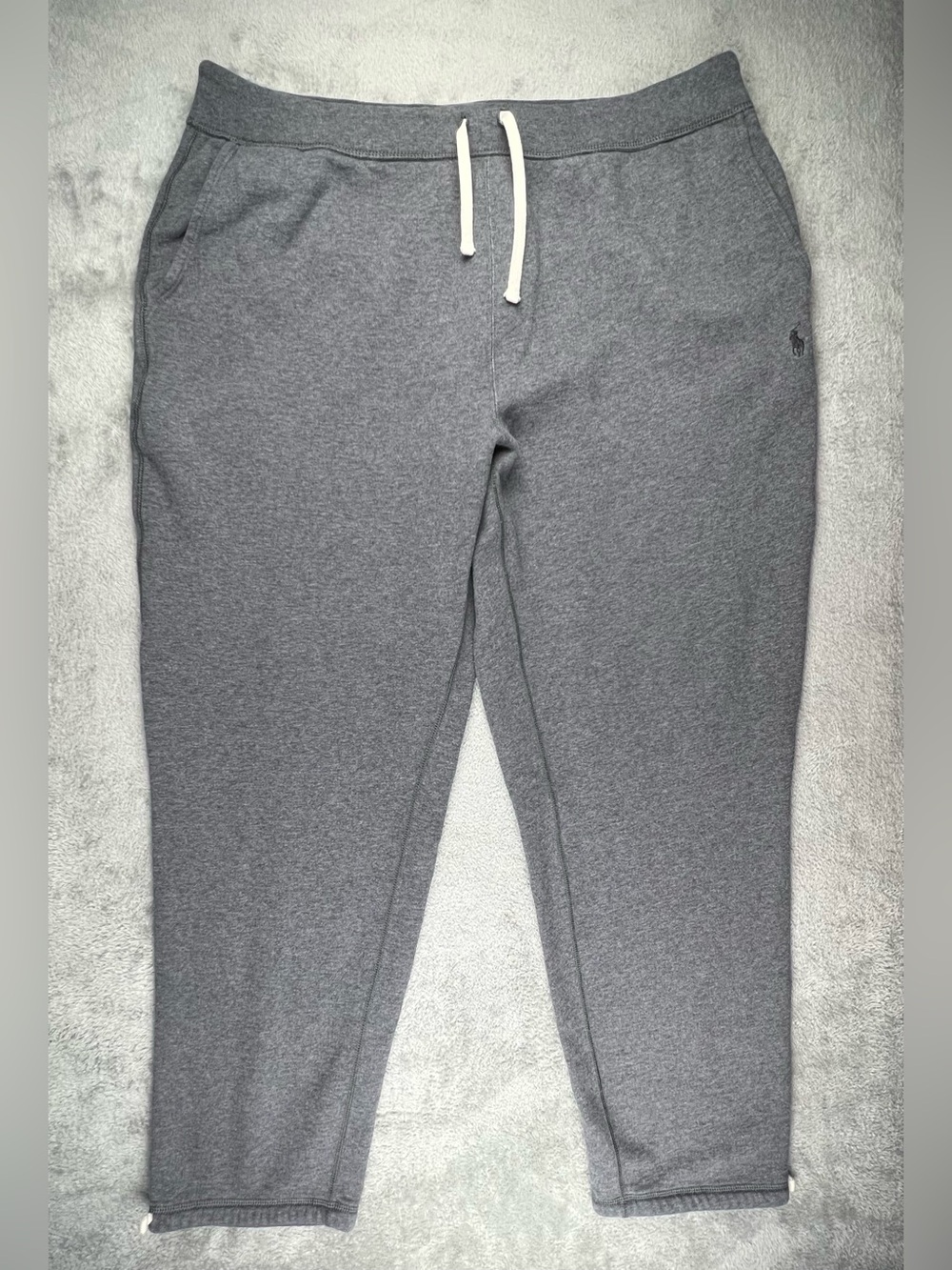 Polo Ralph Lauren Fleece Sweatpants Mens 2XLT Gray Pony Joggers Drawstring Pants